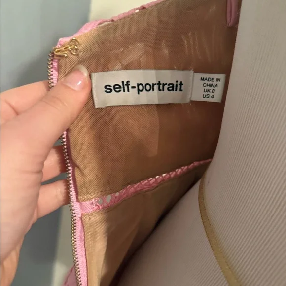 Self-Portrait Pink Lace Dress - Picture 2 of 2